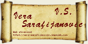 Vera Sarafijanović vizit kartica